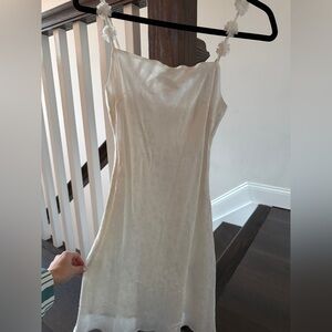 Topshop Mini White Flower Detail Dress